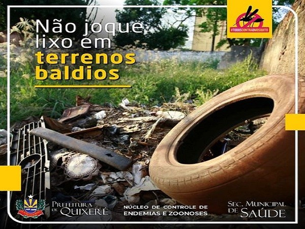 Jogar lixo em terreno baldio é crime e coloca a saúde em risco