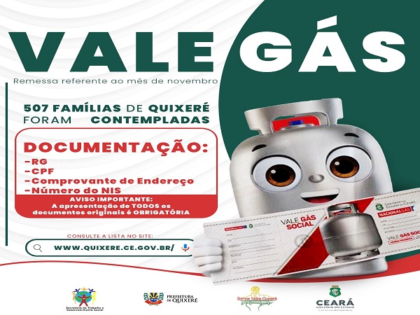 Disponível a lista dos beneficiários do Programa Vale Gás